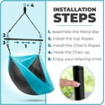 thumbnail image 5 of Sorbus Collapsible Hammock Chair, Blue / Black, Solid Print, 5 of 6