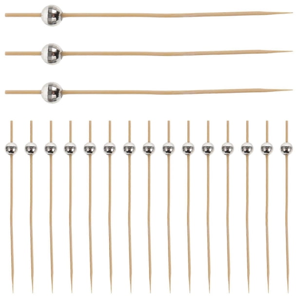 Party Appetizer Picks Bamboo Sticks Disco Picks Food Decoration Events 100Pcs