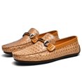 thumbnail image 3 of Men's Casual Loafers Slip On Leather Shoes Male Lightweight Driving Shoes Moccasins Classic Penny Loafer Flats Boat Shoes Outdoor Walking Shoes, 3 of 14