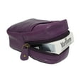 thumbnail image 5 of Genuine Leather Zipper Around Cigarette Case Holder and Lighter Pouch for Men & Women 100's Purple, 5 of 6