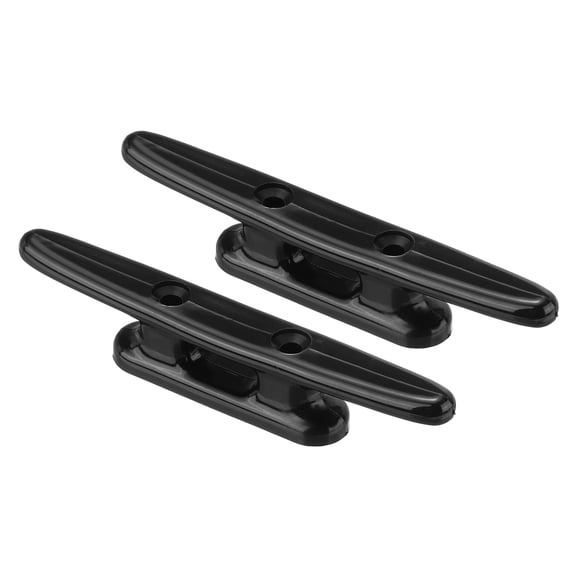 Uxcell 4" Nylon Boat Dock Cleat Kayak Cleat Dock Rope Tie Cleat for Marine Deck, Black 2 Pack