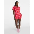 thumbnail image 4 of Joyspun Women's Dreamy Soft Collection Notch Collar Top and Shorts Valentine's Day Pajama Set, 2-Piece, Sizes XS-3X, 4 of 6