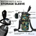 thumbnail image 2 of Pineapple 64 Oz Half Gallon Water Bottle with Sleeve - BPA Free Leakproof Sport Large Plastic Water Bottle with Straw & Time Marker & Insulated Neoprene Holder Carrier Bag Great Gift for Women Men, 2 of 7
