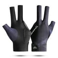 thumbnail image 1 of Open Finger Billiard Pool Gloves Adjustable Sticker Polyester Snooker Billiards Gloves Smooth Soft Reusable Training Accessories Black Cyan, 1 of 6