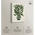 thumbnail image 2 of Green Vase I Minimalistic Botanical Art Prints Canvas Wall Art by Art Remedy, Gallery Wrapped, 10"x15", 2 of 7