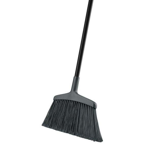 Libman Commercial 1115 Wide Commercial Angle Broom, Steel Handle, 15" Wide, Black Handle Pack of 6