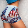 thumbnail image 4 of Logiee Cute Gnomes in USA1 Print Women's Biker Shorts,Workout Gym Shorts,Scrunch Shorts,Tummy Control Hidden Scrunch Running Yoga Shorts-Large, 4 of 8