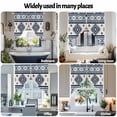 thumbnail image 6 of Swag Curtain Valances Blue Boho Aztec Swag Valances for Kitchen Windows Southwest Tribal Geometric Short Topper Curtains Valance Tier Pair for Kitchen Bedroom Living Room Bathroom 28"x36", 6 of 8