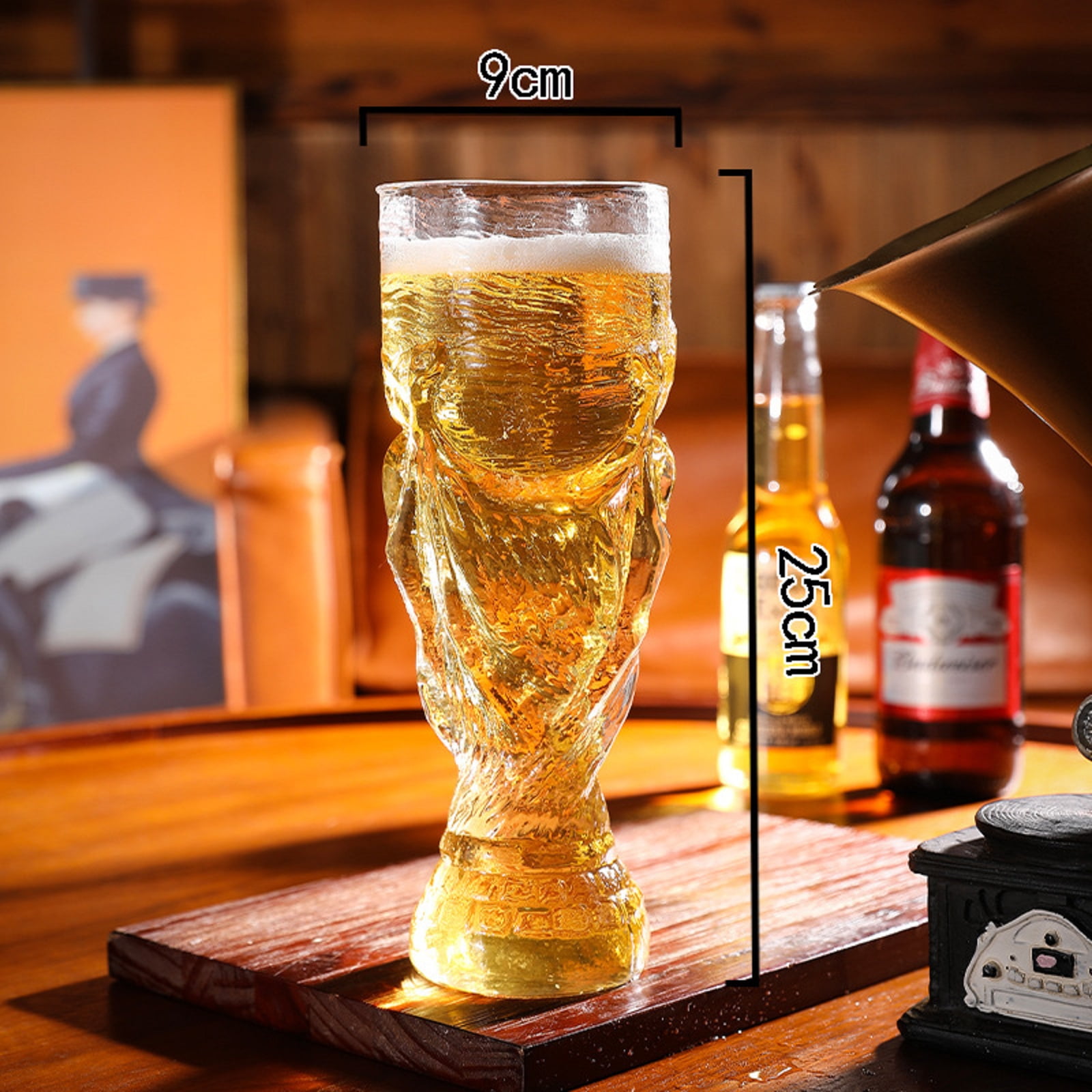 NEOOD World Cup Beer Glass Football Trophy Shape Beer Glasses Set of 2,  15.6 Oz Creative Hercules Be…See more NEOOD World Cup Beer Glass Football