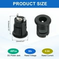 thumbnail image 2 of Uxcell 40pcs DC5525 Power Jack, 30V 0.5A 5.5x2.5mm 2 Pin DC Power Female Panel Mounting Connector Socket with Metal Nut Washer for Electronics Devices, Black 12x12x18.5mm, 2 of 6