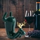 thumbnail image 4 of Soporte para vino, soporte de cerámica para botellero de mesa, soporte para copas de vino y botellas de licor, 17x20cm, 4 of 9