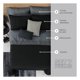 thumbnail image 5 of Set de Edredón Ligero Doble Vista con Sábanas y Fundas Real Textil (Negro/Gris, Matrimonial), 5 of 6