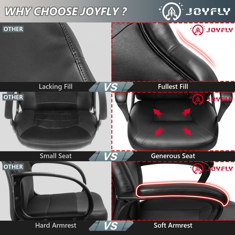 JOYFLY Ergonomic Gaming Chair, Sturdy Office Computer Chair, PU JOYFLY Ergonomic Gaming Chair, Sturdy Office Computer Chair, PU