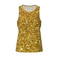 Fotbe Gold Glitter Pattern Men's Quick Dry Workout Tank Top Gym Muscle