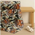 thumbnail image 4 of Soimoi Cotton Voile Fabric Tropical Leaves & Tiger Face Jungle Print Sewing Fabric Yard 56 Inch Wide, 4 of 7