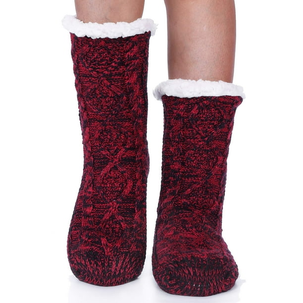 Calcetines Pantuflas EBMORE para Mujer, Gruesos, Suaves y Calientes para Invierno