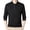 Black, variant on SUYIDA Mens Long Sleeve Polo Shirts Classic Solid Color Collared Top for Casual Business Autumn Work Wear Comfortable Fit Relaxed Fit Long Sleeve Polo