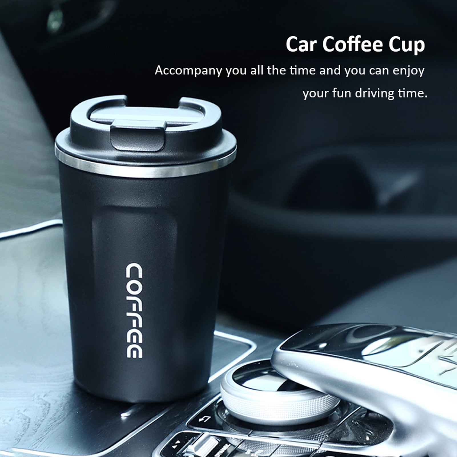 1pc 510ml Portable Coffee Mug, 304 Stainless Steel, With Thermal
