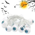thumbnail image 1 of Eyeball LED String Lights 3m/9.8ft Halloween Eyeball Decorations with 20 LED Lights Halloween Party Supplies Waterproof Battery Operated LED Lights 8 Lighting Modes trendy, 1 of 11