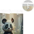 thumbnail image 5 of FREEAMG Cute Panda Shower Curtains Waterproof Fabric Shower Curtain Bathroom Decoration with Hooks Washable Bathroom Shower Curtains 60x72 Inch, 5 of 6