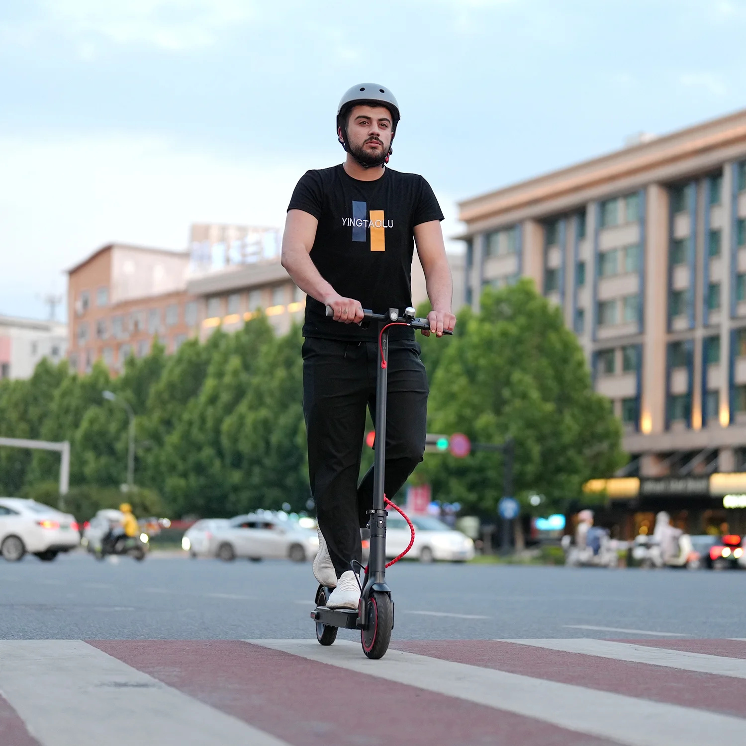 HEZZO Foldable Electric Scooter HS-04 Pro, 8.5" Tires, 15.5MPH, 25 Mile Range