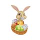 thumbnail image 1 of Rabbit Pegatinas de pared de madera de Pascua, decoración de huevos de conejito, decoraciones colgantes para valla al aire libre, 1 of 5