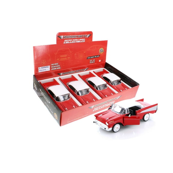 1957 Chevy Bel Air Hardtop, Red - Showcasts 77228D - 1/24 Scale Diecast Model Car