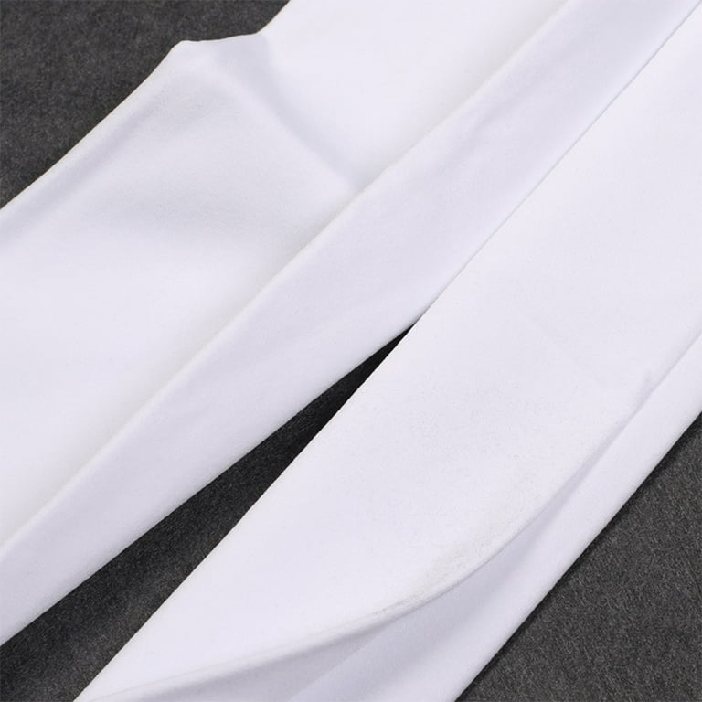 ALSLIAO Men's Ultra-thin Ice Silk Leggings Sheer Gym Fitness Long Pants  Skinny Trousers White One Size