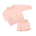 thumbnail image 1 of Gibobby Conjunto para bebé niña Conjunto de ropa de invierno de manga larga para niños y niñas pequeñas, Color sólido, pantalones cortos, 2 uds.(G,9-10 Años), 1 of 5