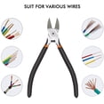 thumbnail image 3 of Wire Cutters Micro Diagonal Cutting Pliers with Spring Sharp Wire Flush Cutters Precision Flush Side Cutters for Electronics Wires Jewelry Zip Ties Cutting, 3 of 5