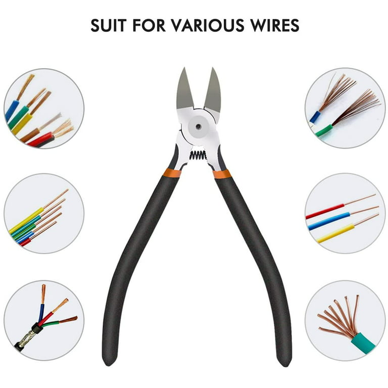 Wire Cutters , Ultra Sharp & Powerful Side-cutting Pliers with Longer Flush  Cutting Edge, Ideal Wire Cutter for Crafts, Floral, Electrical & Any Clean  Cut Needs 