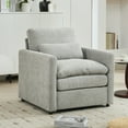 thumbnail image 6 of Nmkwnr 31.9" Upholstered Armchair with Wood Legs, Comfy Single Sofa Chair Accent Chair for Living Room, Office, Bedroom, Light Gray, 6 of 11