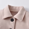 thumbnail image 5 of Girls Long Coat with Bow Detail, Thickened Warm Winter Jacket for Toddler Girls – Solid Color, Button-Front, Long Sleeve Outerwear for Fall & Winter, 5 of 9
