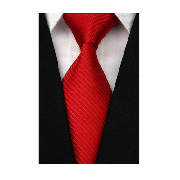 Corbata Wehug LD0050 tejida en seda roja 145 cm x 8 cm