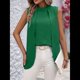 thumbnail image 5 of Camisetas Sin Mangas Informales de Negocios para Mujer, Atuendos de Verano Sin Mangas, Camisas de Trabajo Elegantes y de Moda de 2025. Verde XL, 5 of 8