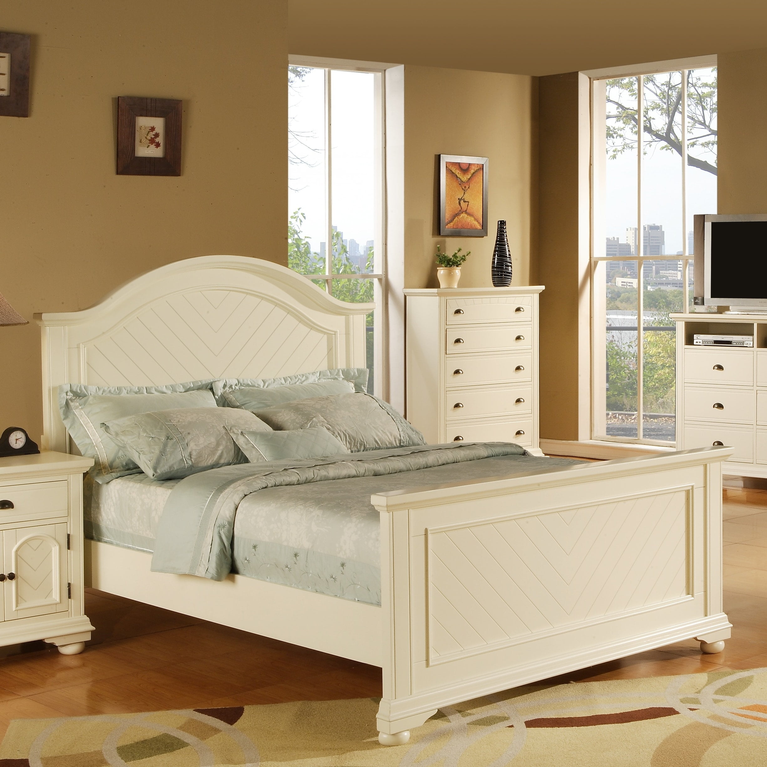 Picket House Furnishings Addison White Twin Panel Bed White