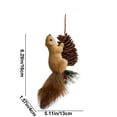 thumbnail image 3 of mfyjkho Adorno colgante de ardilla de imitación para árbol de Navidad, decoración festiva para el hogar, espuma y material peludo, 5,51 x 3,54 x 1,97 pulgadas, 1 unidad, 3 of 8