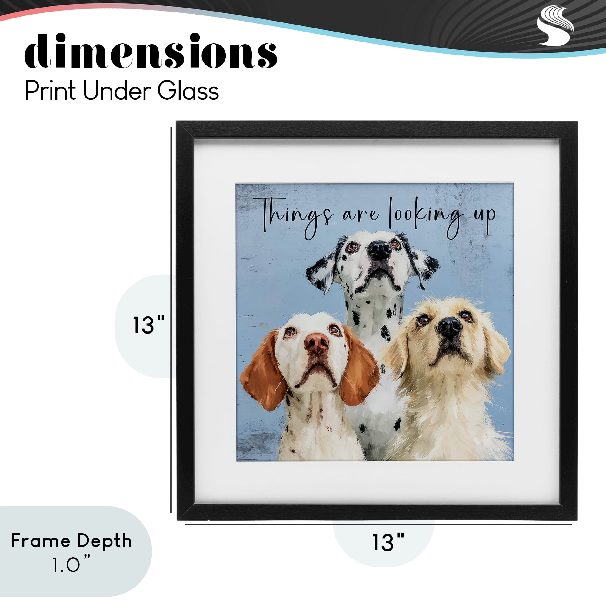 Stupell Industries Things Are Looking Up Black Framed Print Under Glass, design by Kim Curinga