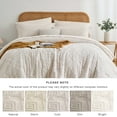 thumbnail image 7 of Flymme Beige Tufted Comforter Set Queen Size 7 Piece Bed in a Bag Shabby Chic Boho Comforter and Sheet Set Soft Microfiber Complete Bedding Sets, 7 of 7