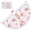 thumbnail image 3 of Rocae Swan And Flowers for Christmas Tree Skirt with Pom Pom Trim for Holiday Party for Holiday Home Decor Indoor Outdoor-48", 3 of 7