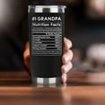 thumbnail image 2 of Grandpa Gifts from Grandchildren Gifts for Papa for Fathers Day 20oz Black Funny Grandpa Nutrition Factor Travel Tumbler Gifts for Grandparents Grandfather Birthday Christmas Present Cup With Straw, 2 of 6