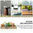 thumbnail image 4 of Artificial Wooden Box Potted Plant Flower Desktop Green Plants Home+decor Office, 4 of 6
