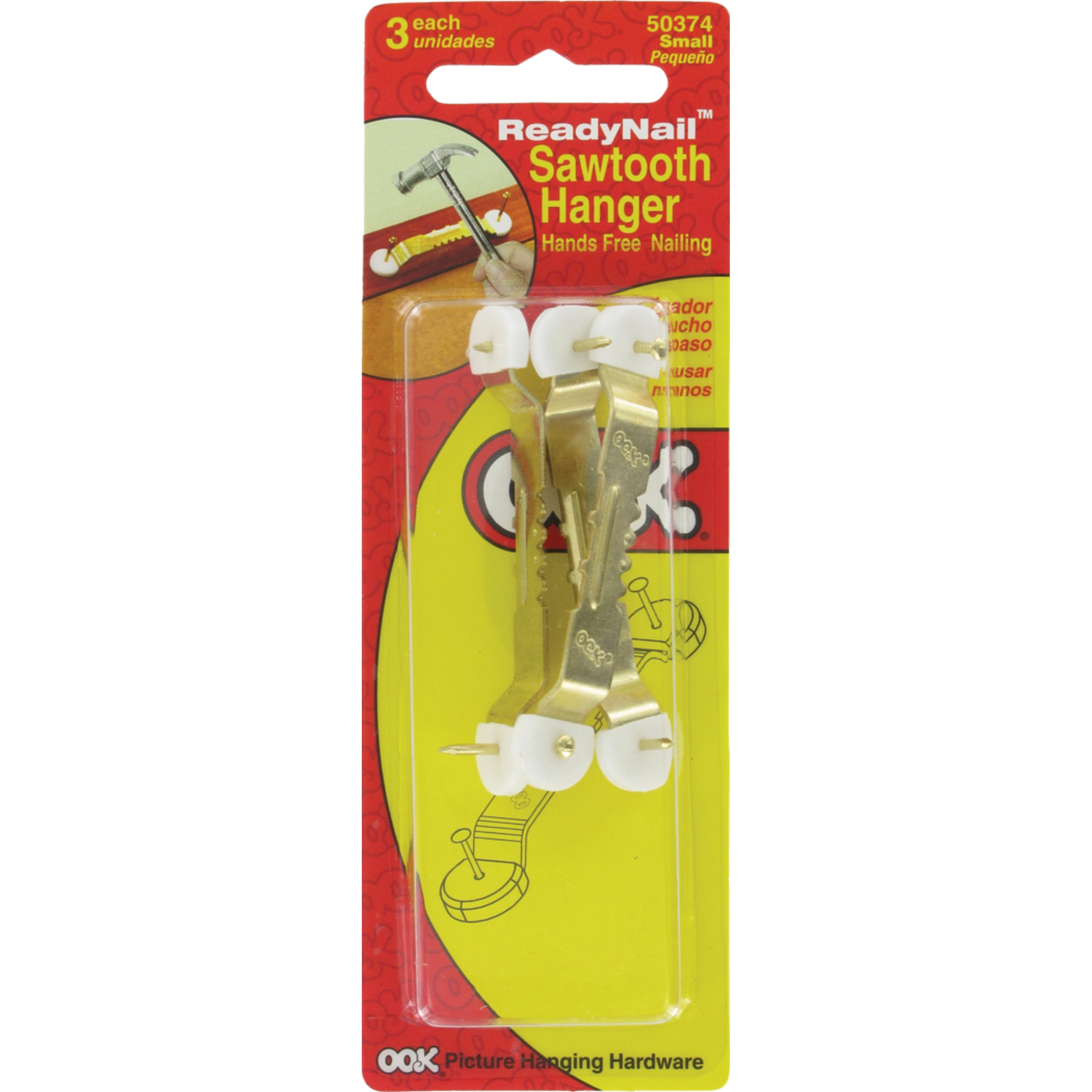 Ook ReadyNail Saw Tooth Hanger, Small, 3/Pkg