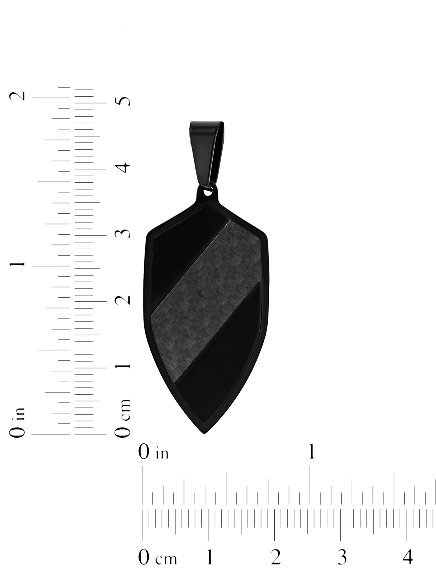 Mens Stainless Steel Black Heater Shield Pendant Necklace Chain