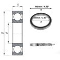 thumbnail image 4 of Unique Bargains Roulements à Billes Rainures Profondes 6818DDU 90x115x13mm P5 Double Joint en Caoutchouc Roulements Lubrifiés 1 Pce Roue de Scooter Planche à Roulettes Universelle Noir Argent Ton, 4 of 6