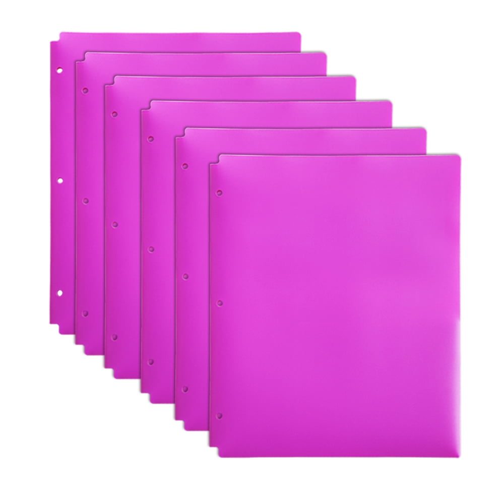 COMIX 2 Pocket Plastic File Folder Letter Size Poly File Portfolio Green Folder with 3-Hole Punch 12 Pack-A2140 Black 