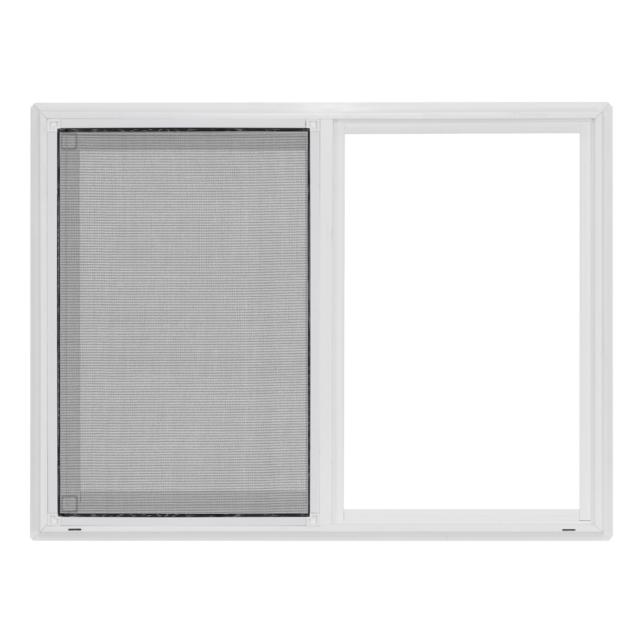 32 in. x 24 in. White Vinyl Double-Pane Insulated Basement Sliding Window with Screen