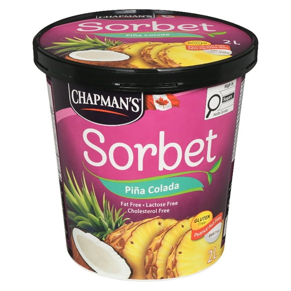 Chapman's Piña Colada Sorbet in a Tub, Chap Sorbet Piña Colada 2L