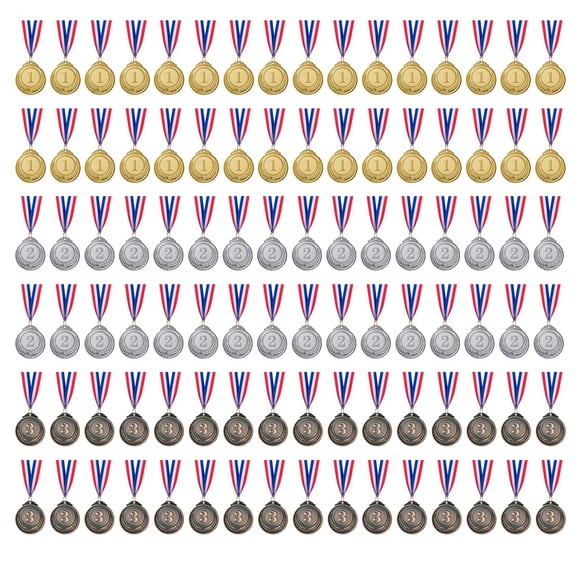 Medallas favide de 96 piezas en oro, plata y bronce de 5 cm para premios