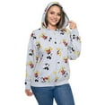 thumbnail image 2 of Women's Disney Mickey Mouse Hoodie All-Over Sweatshirt Zippered Heather Gray, 2 of 8